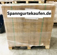 Palette mit 1920 x Spanngurte LC 800 daN in der Umreifung 4 Meter Orange